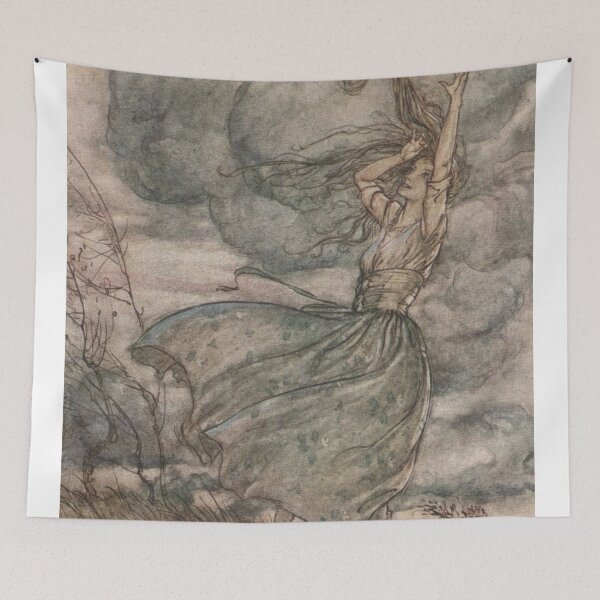 Item preview, Girl on Hill Arthur Rackham Undine Vintage Fairytale Illustration  designed and sold by Bellathewilde.