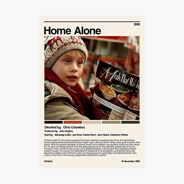 Home alone (1990) minimalist movie Photographic Print