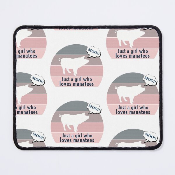 Item preview, Just a Girl Who Loves Manatees - Pig Saying Moo, pink background designed and sold by FlorenciaBliss.