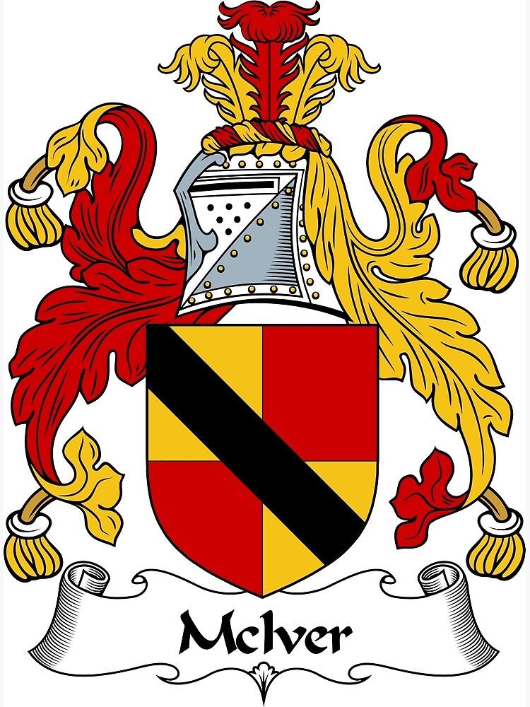 "McIver Coat of Arms / McIver Family Crest" Art Print by