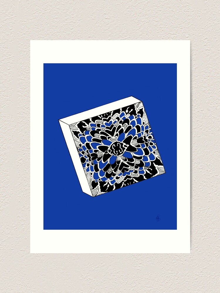 Alternative Ansicht von Der Würfel in königsblau- The dice in royal blue Kunstdruck