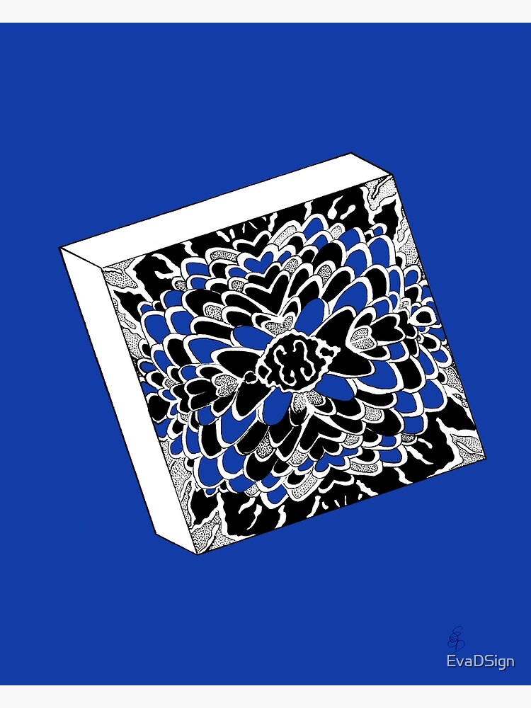 Der Würfel in königsblau- The dice in royal blue von EvaDSign
