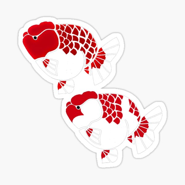 Vista previa del artículo con la obra «Par de Ranchu Logo 090721», diseñado y vendido por Nosnah.