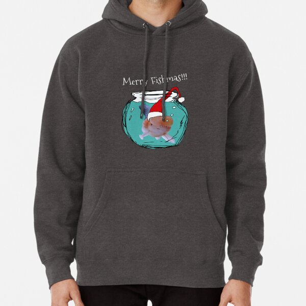 Merry Fishmas Sweatshirt Small Charcoal 1pack