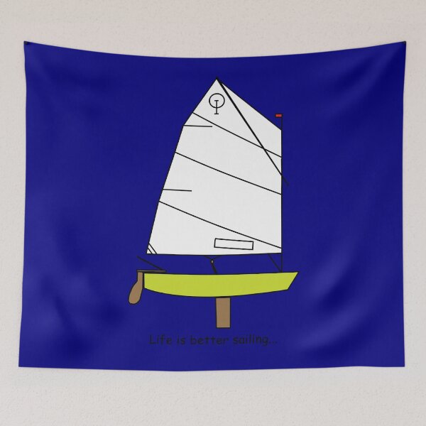 Item preview, Optimist Sailing Dinghy Lt. Green - Life is better sailing... designed and sold by CHBB.
