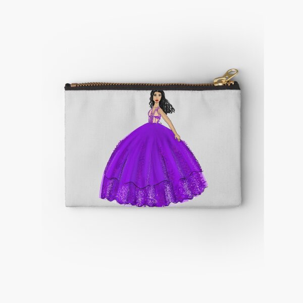 Item preview, Purple Ball Gown Quinceañera Dress Fashion Illustration designed and sold by SMillustrations.