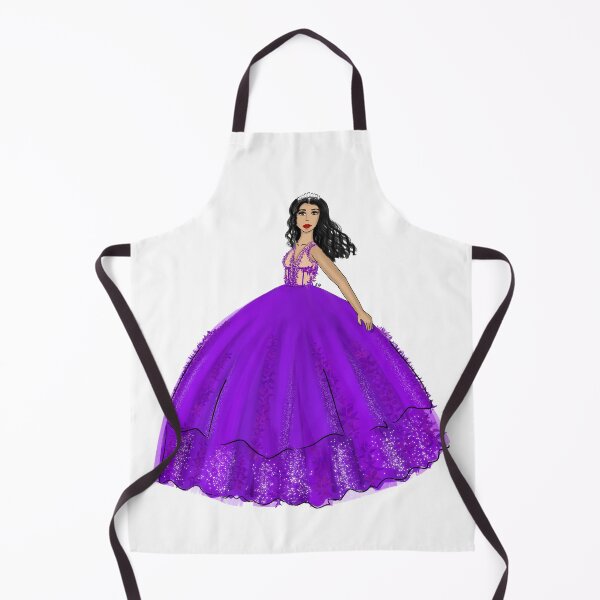 Item preview, Purple Ball Gown Quinceañera Dress Fashion Illustration designed and sold by SMillustrations.