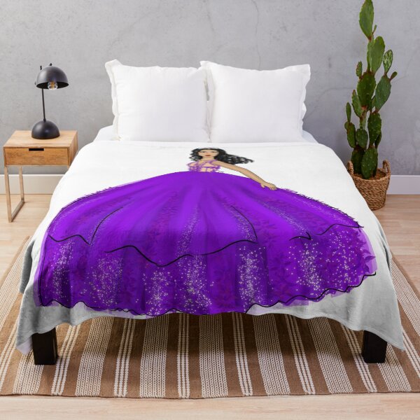 Item preview, Purple Ball Gown Quinceañera Dress Fashion Illustration designed and sold by SMillustrations.