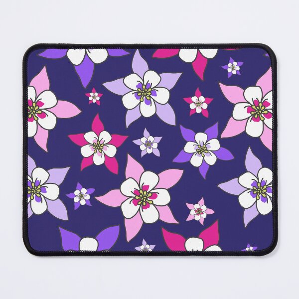 Item preview, Columbine Flower Dark Blue Pattern designed and sold by thecooltable.