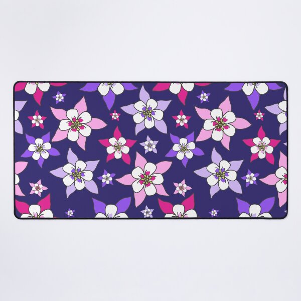 Item preview, Columbine Flower Dark Blue Pattern designed and sold by thecooltable.