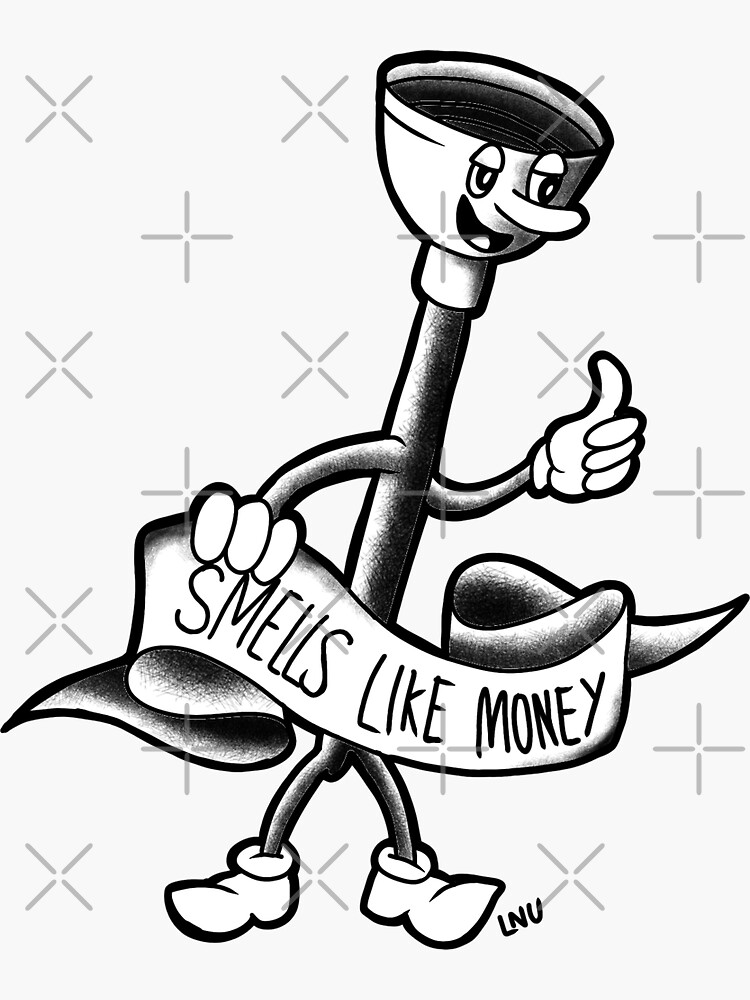 Thumbnail 3 of 3, Sticker, Plunger man plumbing sticker designed and sold by Localnonunion.