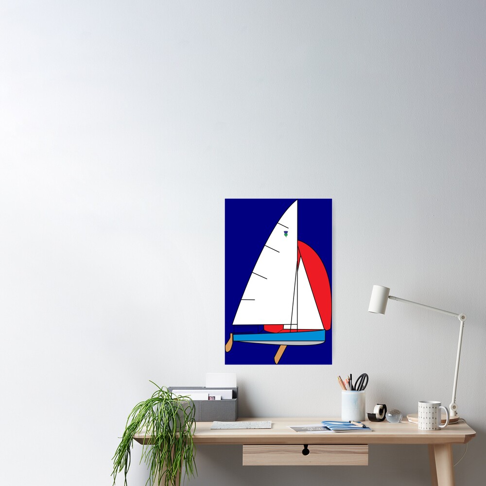 Thistle Sailboat - Light Blue Poster for Sale by CHBB