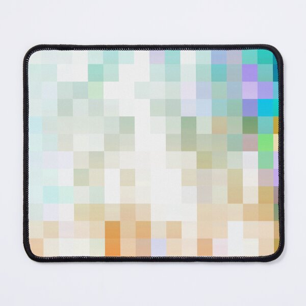 Item preview, graphic design geometric pixel square pattern abstract background in orange blue purple designed and sold by Mrvell.