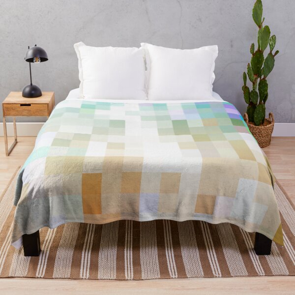Item preview, graphic design geometric pixel square pattern abstract background in orange blue purple designed and sold by Mrvell.