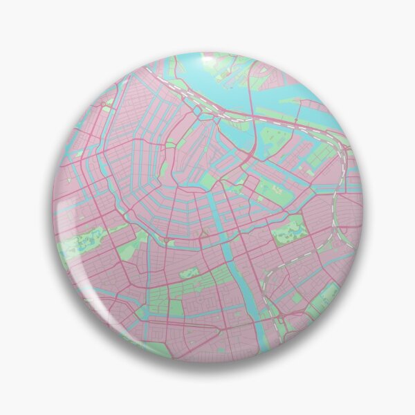 Item preview, Amsterdam City Street Map Art Pink The Netherlands designed and sold by cashewdays.