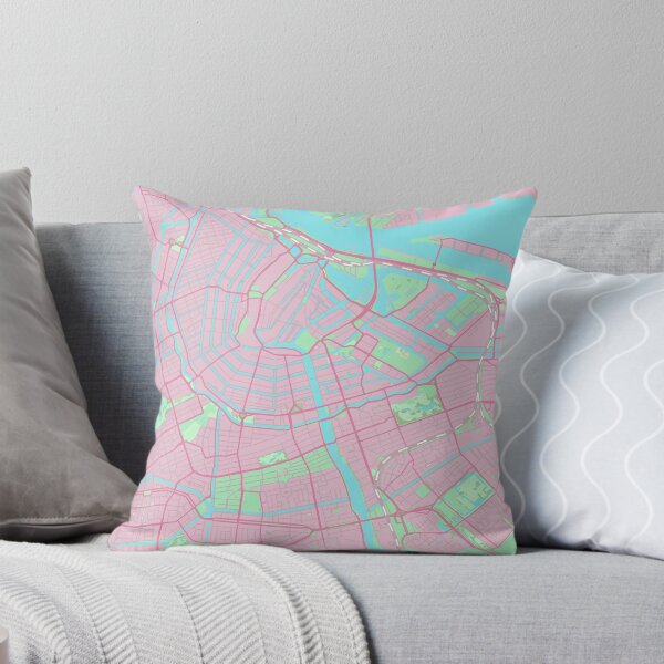 Item preview, Amsterdam City Street Map Art Pink The Netherlands designed and sold by cashewdays.