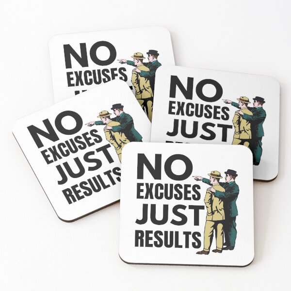Item preview, No Excuses Just Results | Motivational Quote designed and sold by thecooltable.