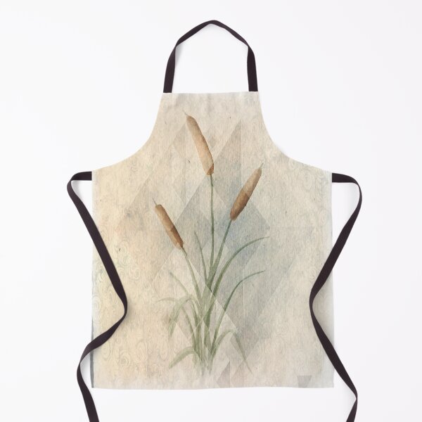 Item preview, Watercolor Cattails with Geometric Design designed and sold by SistersInArtN.