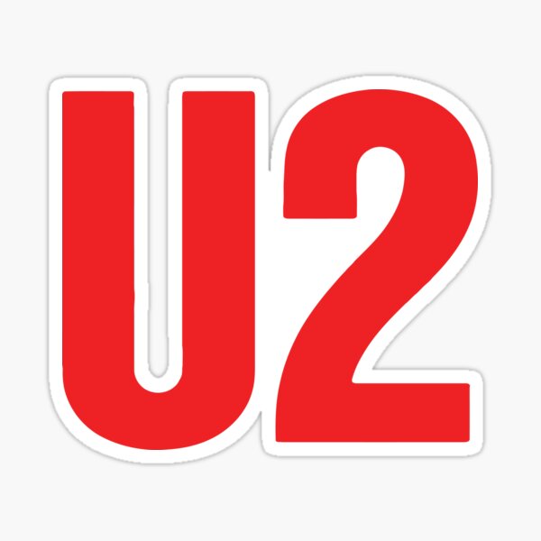 Logo U2 merah merona Sticker