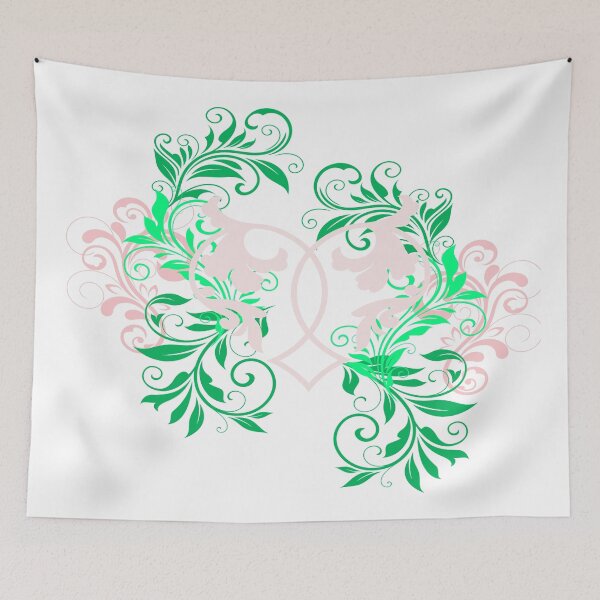 Item preview, Pink and Green Ornate Heart Design  designed and sold by jcad216.