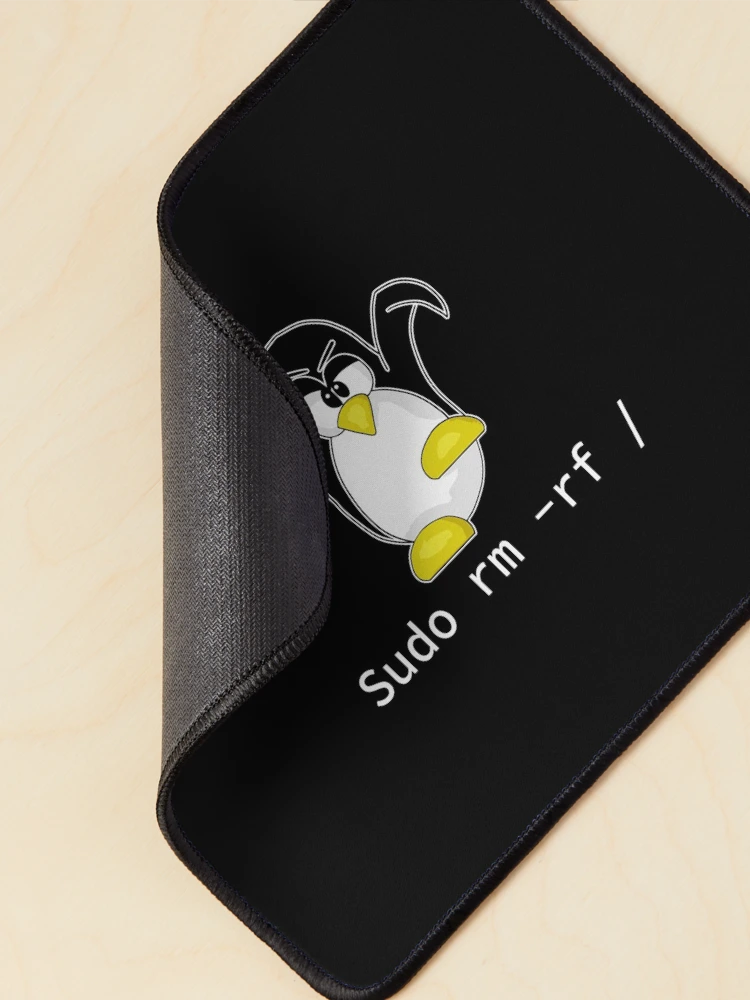 Thumbnail 2 of 5, Mouse Pad, Tux Linux Penguin Sudo Rm Rf Programmer Developer Hacker designed and sold by tanalan.