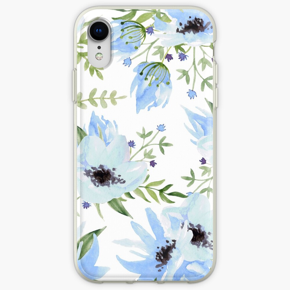 "Blue flowers" iPhone Case & Cover by JuliaBadeeva Redbubble