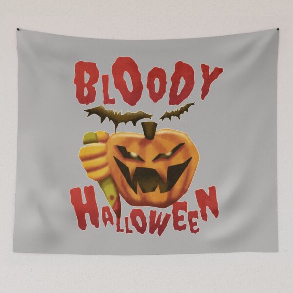 Item preview, Bloody Halloween pumpkin smiling designed and sold by Sovik Goswami.