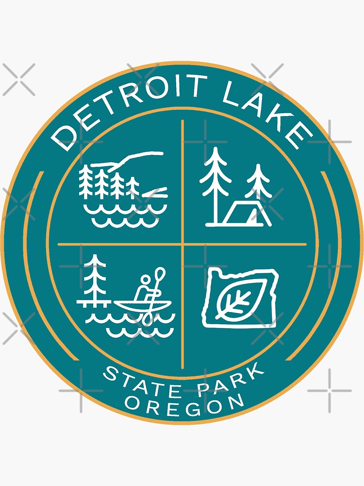 Detroit Lake State Park Heraldic Logo Sticker For Sale By Vanyakar Redbubble 9281