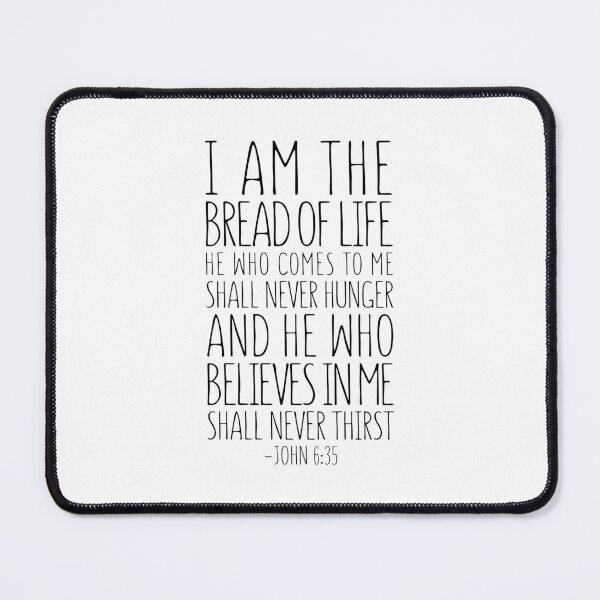 Item preview, I Am The Bread Of Life, John 6:35, Bible Verse, Christian Gift, Scripture Art, Christian Decor designed and sold by aenaonartwork.