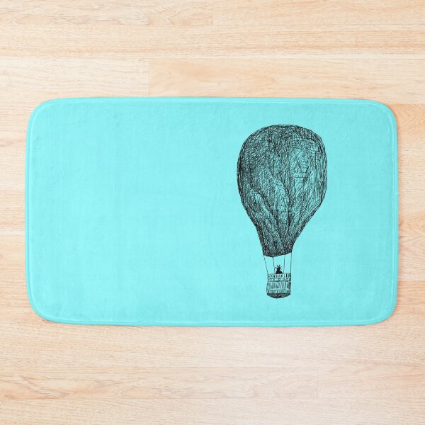 Item preview, Traveler in a Hot Air Balloon Black Drawing by Ungomario designed and sold by ungomario.
