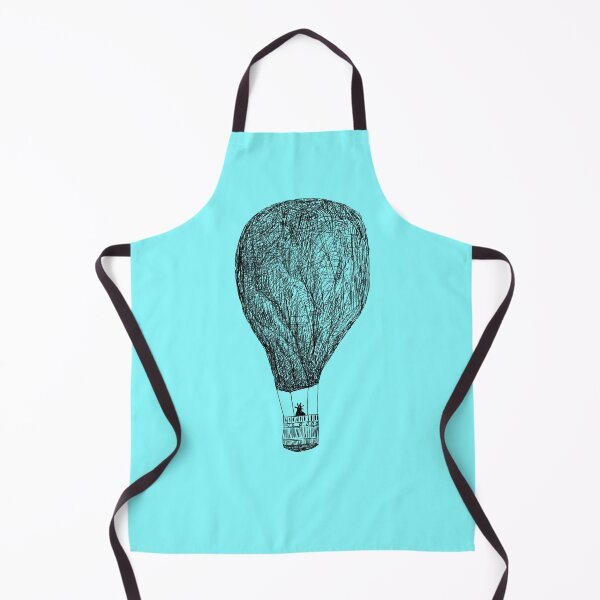 Item preview, Traveler in a Hot Air Balloon Black Drawing by Ungomario designed and sold by ungomario.