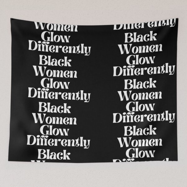 Item preview, Black Women Glow Differently designed and sold by Imaginative Expressions⭐️ ⭐️ ⭐️ ⭐️ ⭐️.
