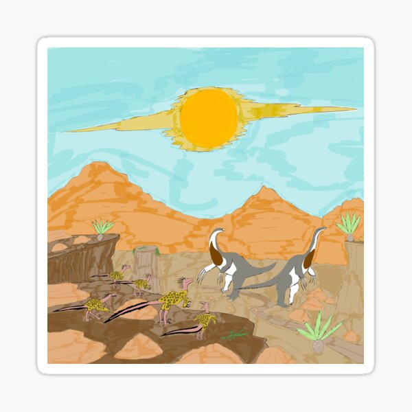 Flaming Cliffs Sticker