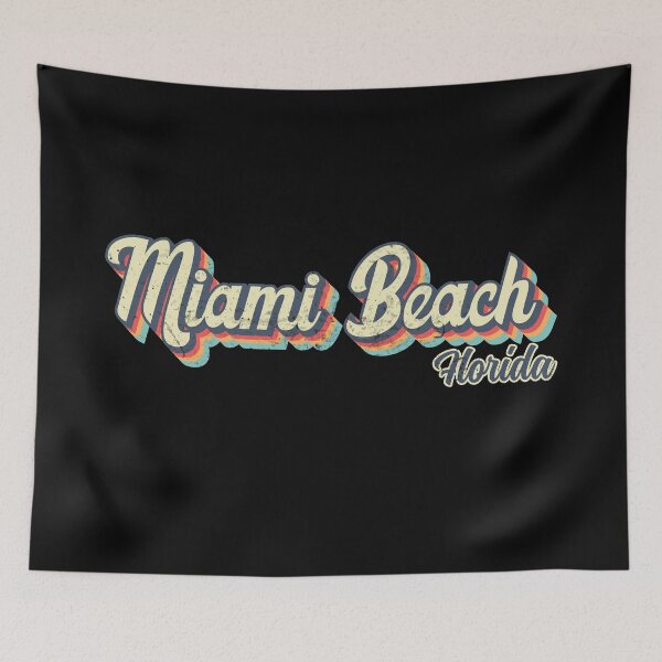 Item preview, Miami Beach City Florida Retro Vintage 70s rainbow designed and sold by Teelogic.