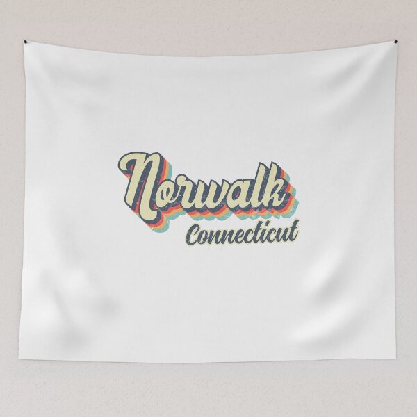 Item preview, Norwalk City Connecticut Retro Vintage 70s rainbow designed and sold by Teelogic.