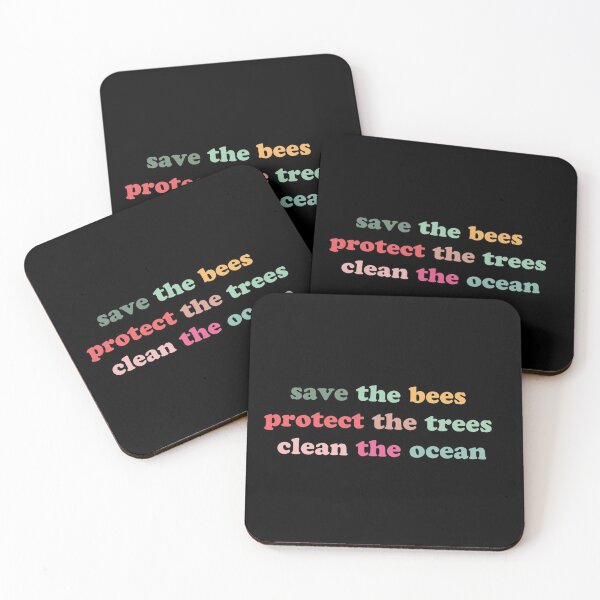 Item preview, Save the bees, Protect the trees, clean the ocean environmental slogan designed and sold by empathylife.