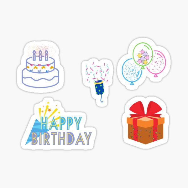 stickers happy birthday color Sticker