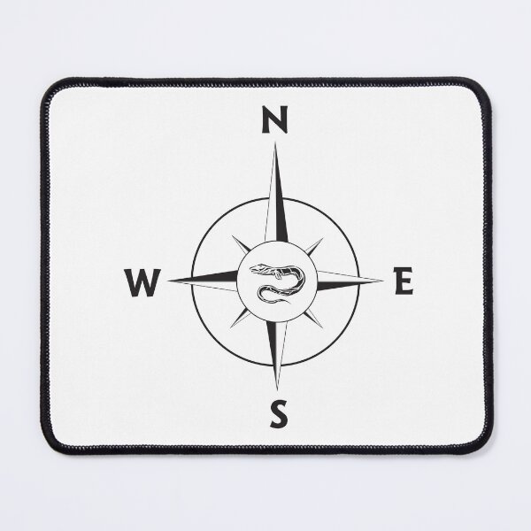 Eel Compas Rose (large) Mouse Pad