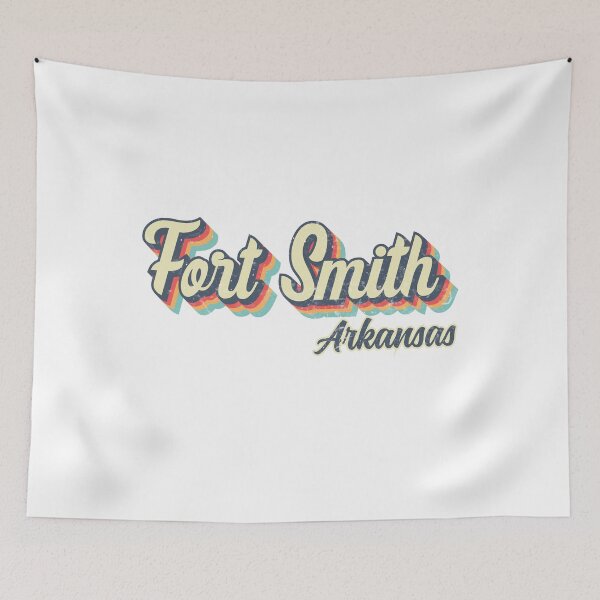 Item preview, Fort Smith City Arkansas Retro Vintage 70s rainbow designed and sold by Teelogic.