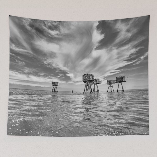 Item preview, Shivering Sands Maunsell Forts BW designed and sold by manateevoyager.