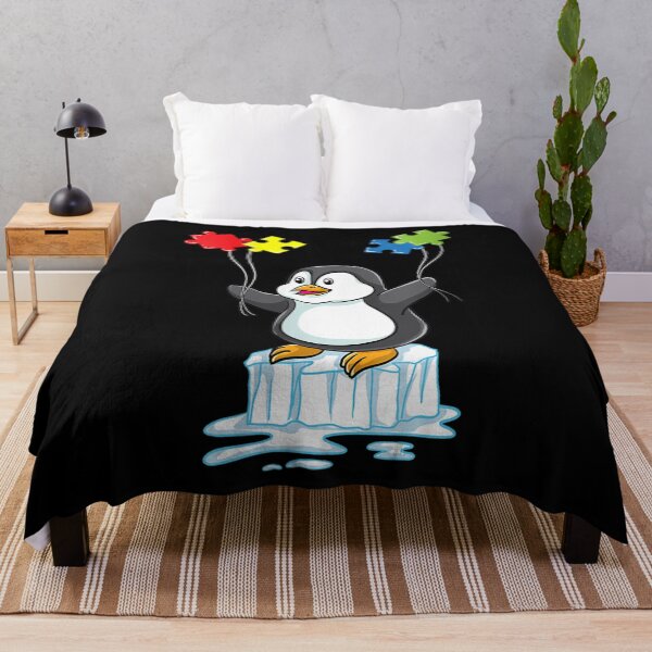 Item preview, Womens Penguin with Autism Puzzle Piece Autism Awareness Gift designed and sold by HeulwenShop.