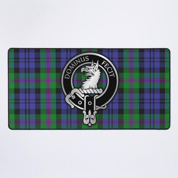Scottish Clan Baird Tartan Crest Computer Mouse Pad 