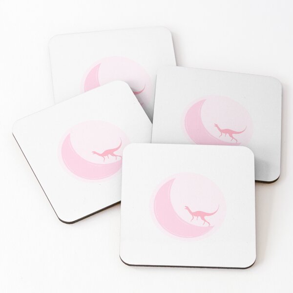 Item preview, Dinosaurs on Moon - Pink Aesthetic Art designed and sold by Susmit Pimpalkar.