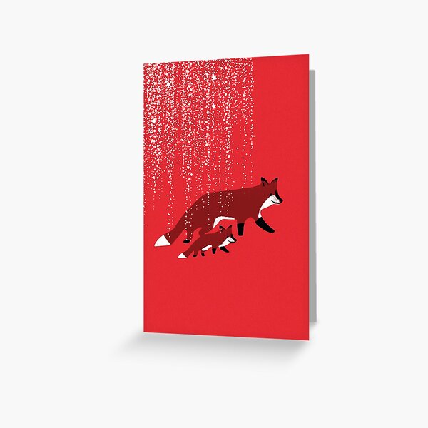 Fox mom and baby Greeting Card