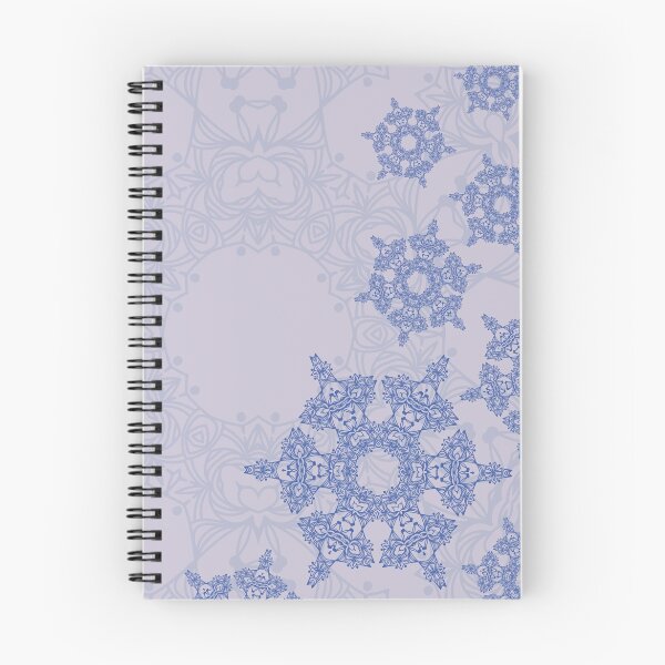 Item preview, abstract design with blue geometric arabesque snowflakes designed and sold by TorriPhoto.