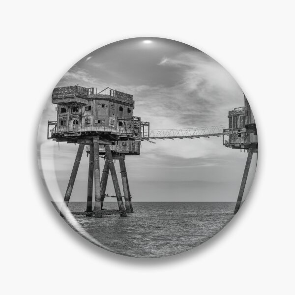Item preview, Red Sands Sea Forts BW designed and sold by manateevoyager.