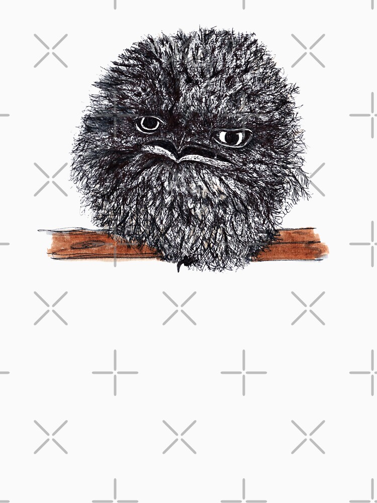 Thumbnail 7 of 7, Classic T-Shirt, Rocky the Tawny Frogmouth designed and sold by Wildcard-Sue.