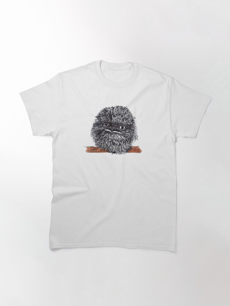 Thumbnail 3 of 7, Classic T-Shirt, Rocky the Tawny Frogmouth designed and sold by Wildcard-Sue.