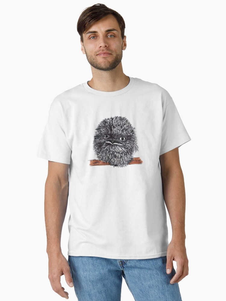 Thumbnail 1 of 7, Classic T-Shirt, Rocky the Tawny Frogmouth designed and sold by Wildcard-Sue.