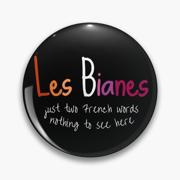 Artikelvorschau, Les Bianes. Nur 2 französische Wörter. lesbischer Stolz entworfen und verkauft von Subtle Pride Shop.